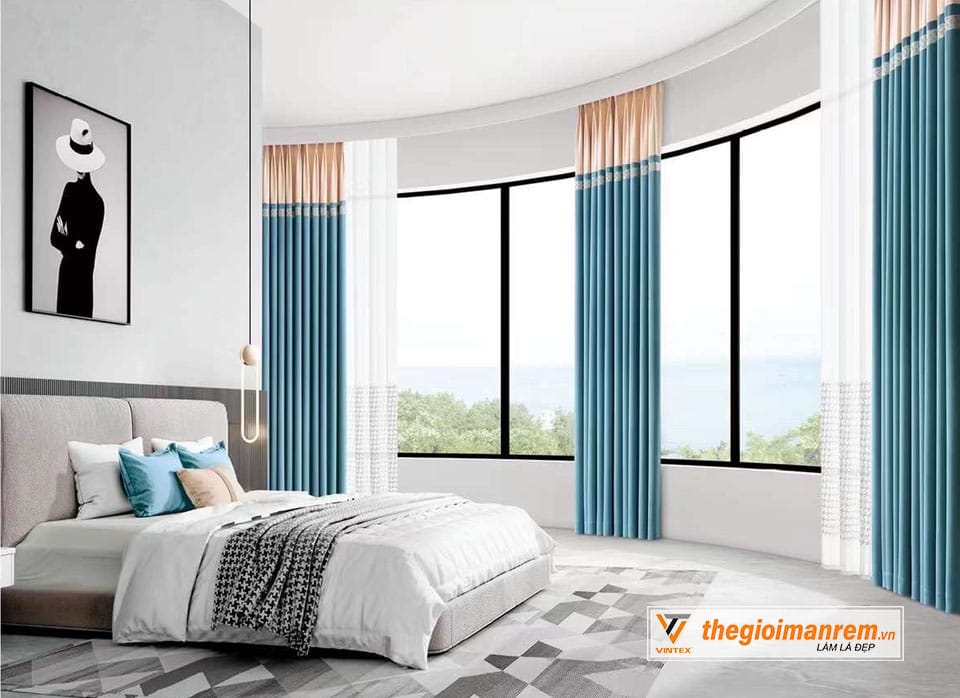 rèm phối màu đẹp