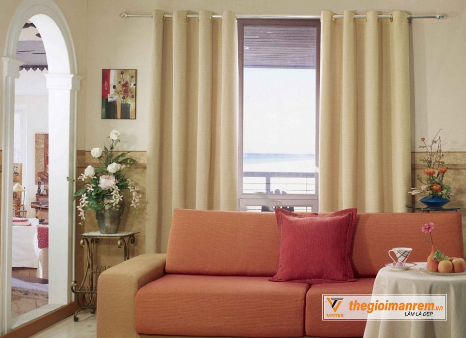 rèm cửa màu kem